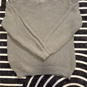 Forever 21 Men's Gray Ribbed Crewneck Sweater